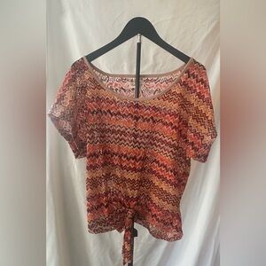 Pretty Rebellious Multicolor Zigzag Blouse